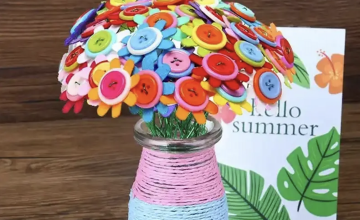 Kézzel készült virágcsokor:  kreatív szórakozás gyerekeknek!