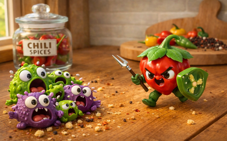 Hogyan pusztítja el a chili a baktériumokat és mit kezdhetünk ezzel a konyhában