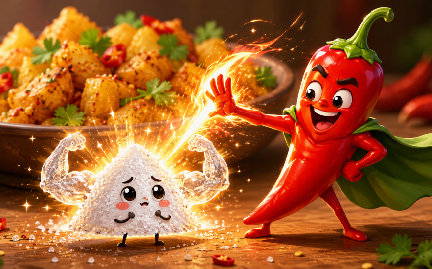 Hogyan csökkenthetjük a sóbevitelt a chili segítségével